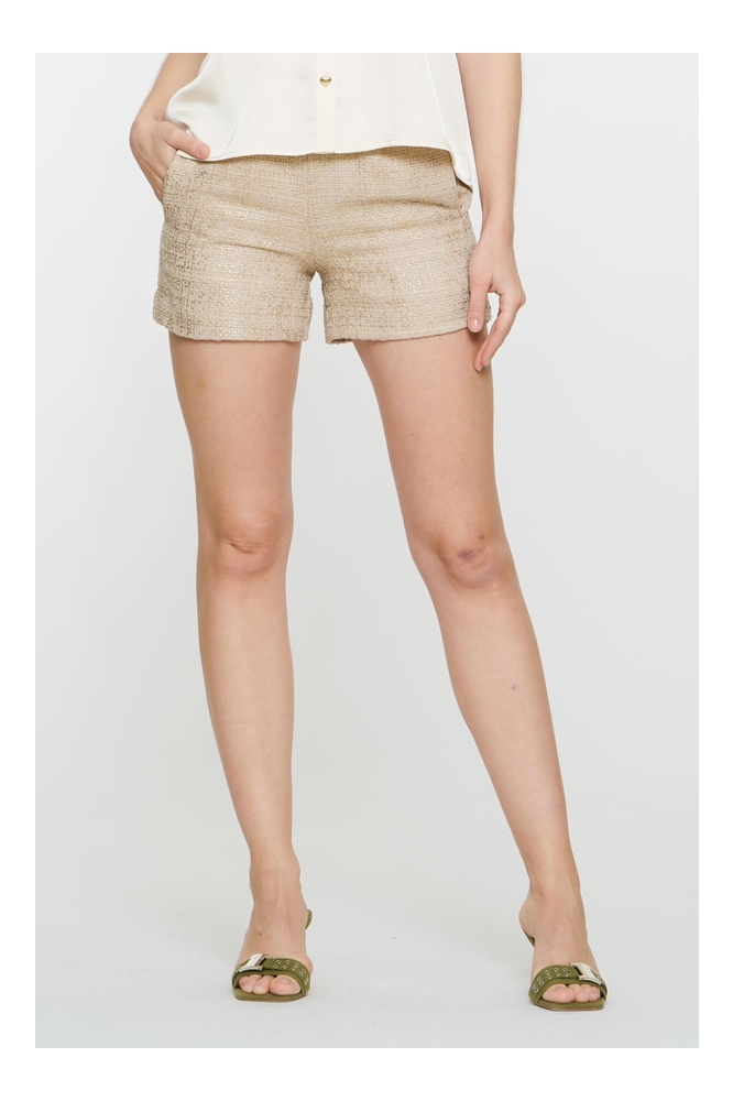 LUREX TWEED SHORTS 51238 20 000720 Sand/Gold